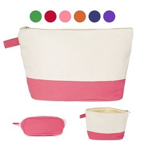 Canvas Zippered Cosmetic Toiletry Bag