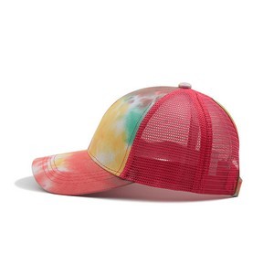 Ponytail Baseball Tie Dye Net Hat