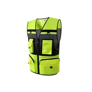 Reflective Safety High Visibility Mesh Vest with Pocket