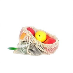 Cotton Mesh Drawstring Bag