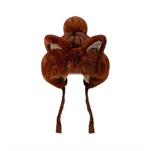 Winter Fox and Cat Ear Furry Knit Hat