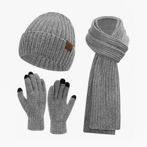 Polyester Winter Beanie Set