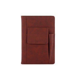 Leather Journal Notebook with Front Pen Pocket