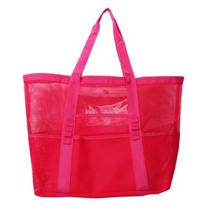Large Capacity Mesh Bag with Splash-proof Zippered Pocket