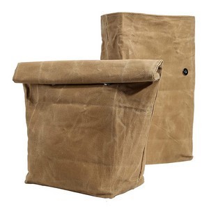 Insulated Waxed Canvas Lunch Bag