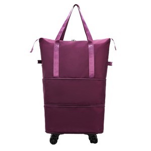 Foldable Oxford Fabric Trolley Bag with Heavy Duty Wheels