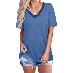 Ladies V-neck Short T-Shirt