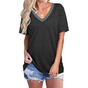 Ladies V-neck Short T-Shirt