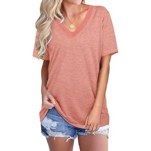 Ladies V-neck Short T-Shirt