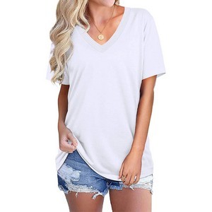 Ladies V-neck Short T-Shirt