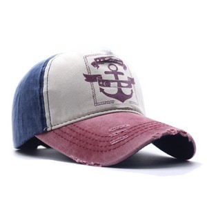 Distressed Vintage Cotton Baseball Cap