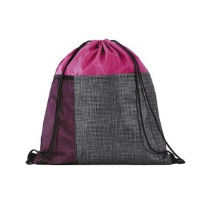 Etched Pocket Drawstring Bag