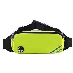 Elastic Running Fanny Pack with Separate Pocket and Headphone Jack