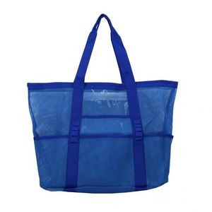Large Capacity Mesh Bag with Splash-proof Zippered Pocket