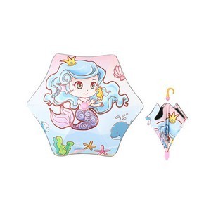 Rounded-Corner Anti-poke Cartoon Kids Umbrella