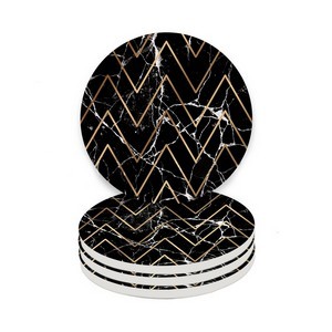 Car Ceramic Round Coaster