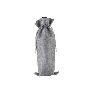 Reusable Burlap Wine Bottle Pouch