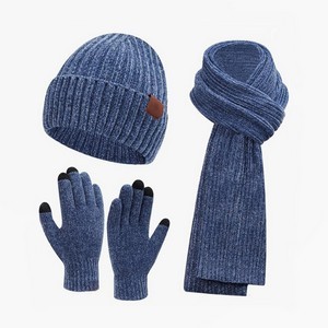 Polyester Winter Beanie Set