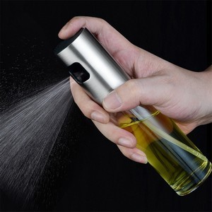 Stainless Steel Oil Sprayer Bottle with Large Press Button