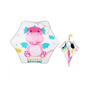 Rounded-Corner Anti-poke Cartoon Kids Umbrella