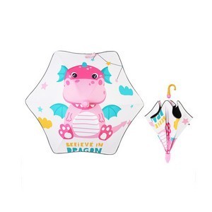 Rounded-Corner Anti-poke Cartoon Kids Umbrella