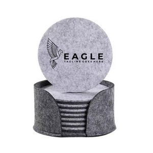 10-Pieces Felt Drink Coaster Set