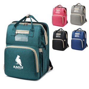 Foldable Diaper Backpack w/ Baby Bed