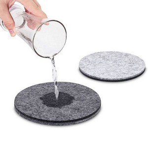10-Pieces Felt Drink Coaster Set
