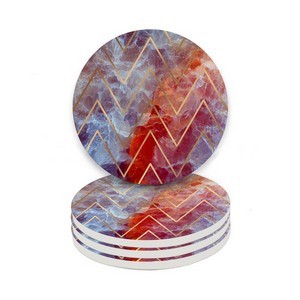 Car Ceramic Round Coaster