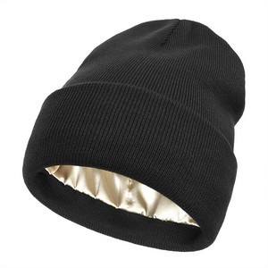 Satin Lined Winter Knit Cap