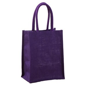 Jute Wine Bottle Gift Tote Bag with Removable Dividers