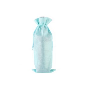 Reusable Burlap Wine Bottle Pouch