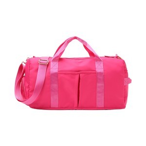 Nylon Duffle Bag with Shoe Compartment