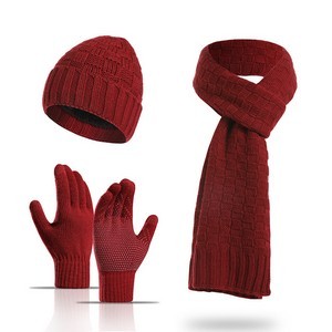3Pcs Outdoor Sport Gloves with Hat & Scarf