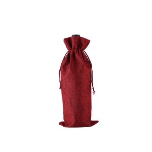 Reusable Burlap Wine Bottle Pouch