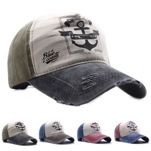 Distressed Vintage Cotton Baseball Cap