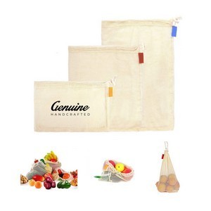 Cotton Mesh Drawstring Bag