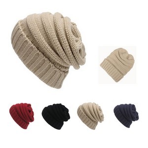 Scottish Cable Knit Acrylic Winter Beanie
