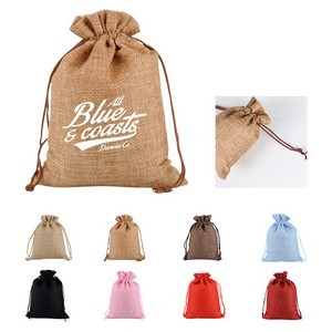 Recyclable Burlap Drawstring Gift Bag