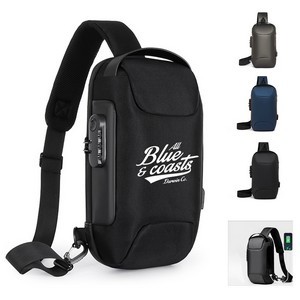 USB Anti Theft Protection Chest Bag
