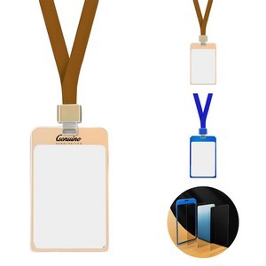 Metal Alloy Badge Holder with Lanyard Cover