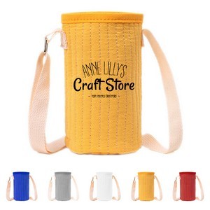 Insulated Can Holder with Adjustable Strap and Detachable Cover
