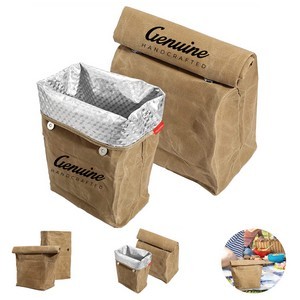 Insulated Waxed Canvas Lunch Bag