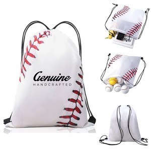 Baseball Drawstring Backpack