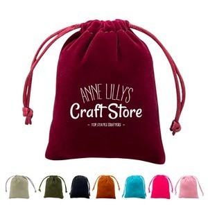 Fiber Suede Drawstring Bag