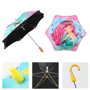 Rounded-Corner Anti-poke Cartoon Kids Umbrella