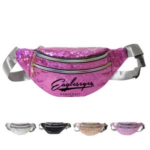 Holographic Neon PU Leather Fanny Pack