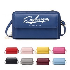 Women PU Leather Crossbody Phone Bag