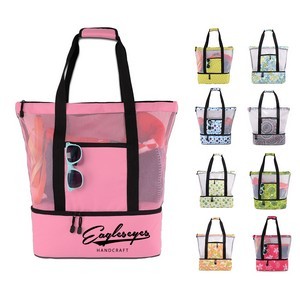 Oversized Tote Bag with Detachable Insulated Cooler