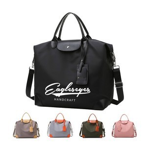 Nylon and Polyester Travel Bag with Adjustable Shoulder Strap